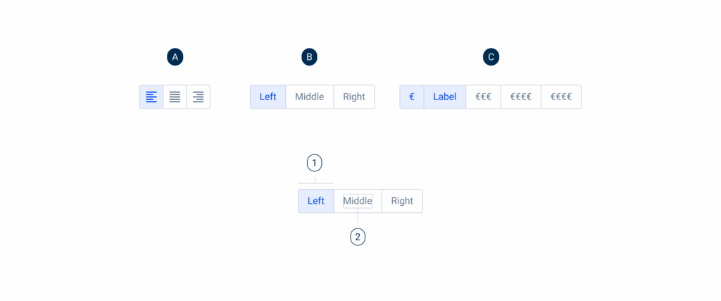 Button Group voice over - Compose Design