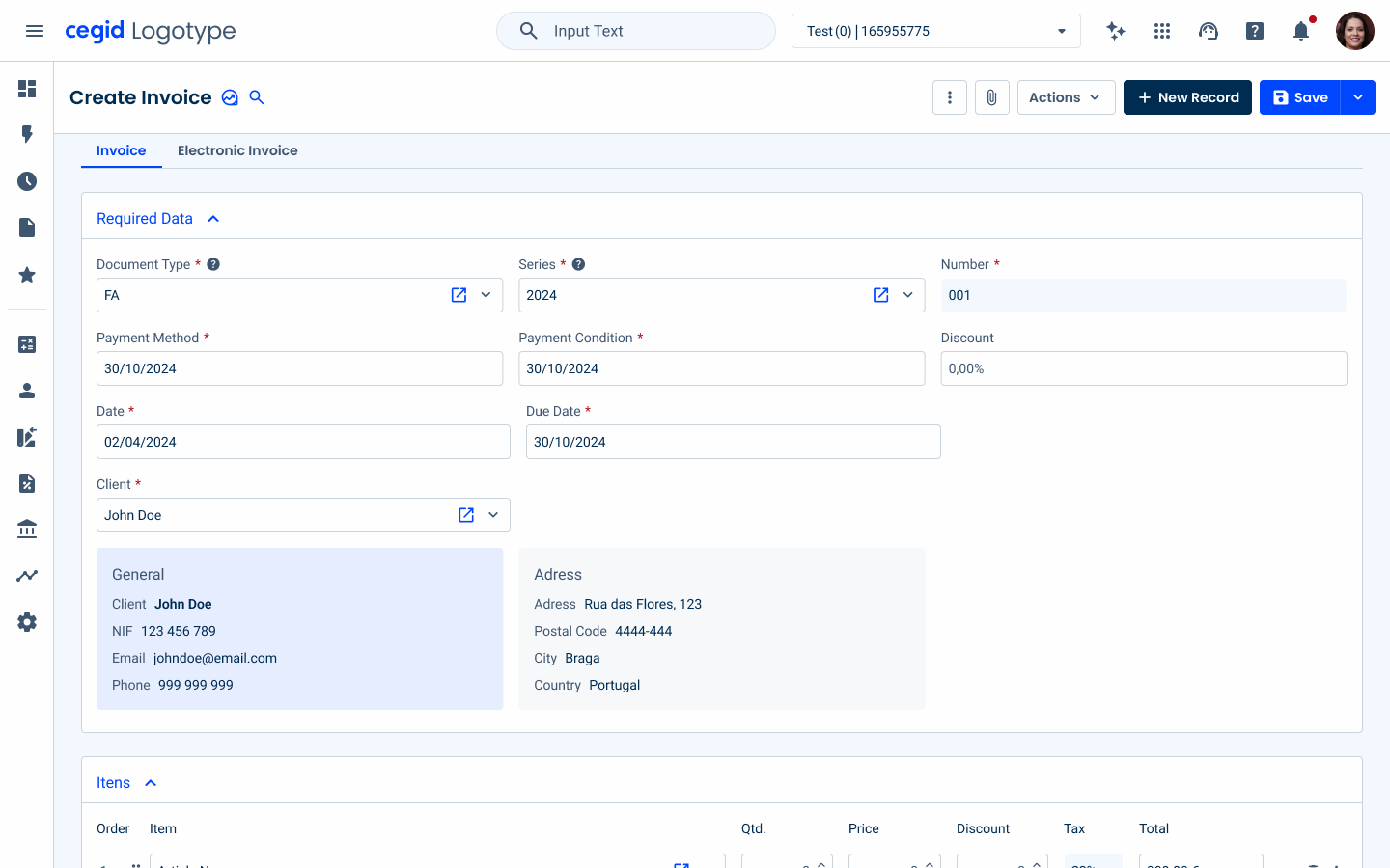Action Bar applied within Page Title
