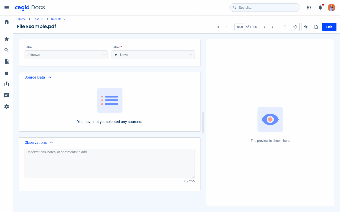 Action Bar - Pagination applied within Docs