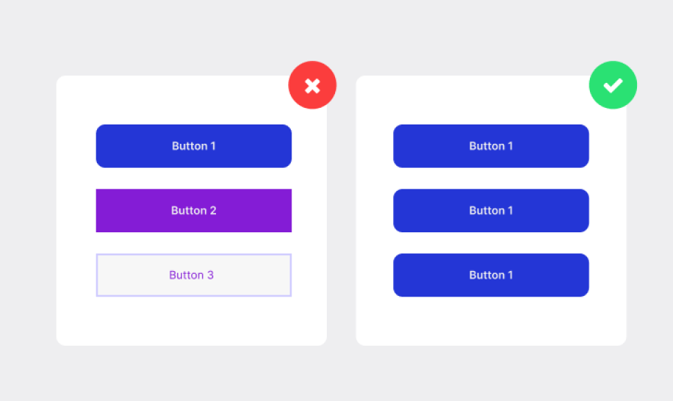 Consistency of button styles