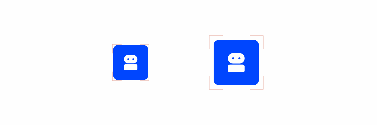 Small desktop and mobile buttons comparison