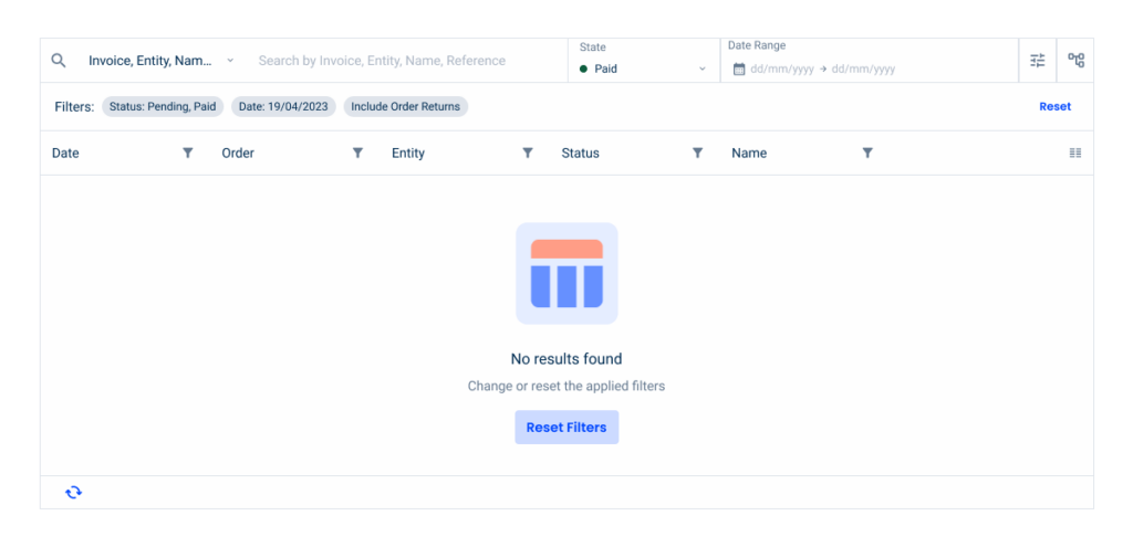 Empty State - No results found
