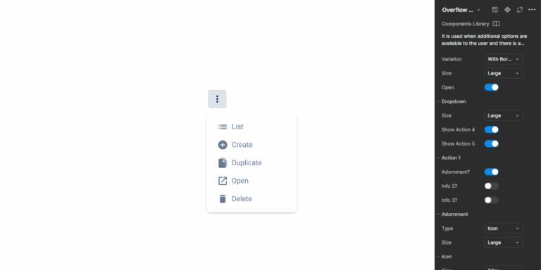 Overflow Menu - Compose Design
