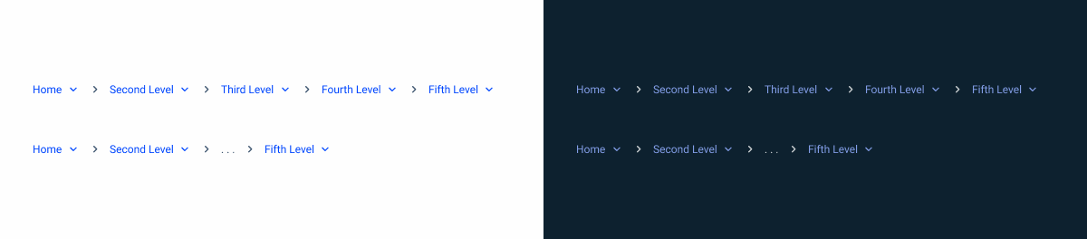 Breadcrumb variations