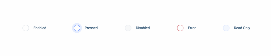 Image showing the states of the Checkbox