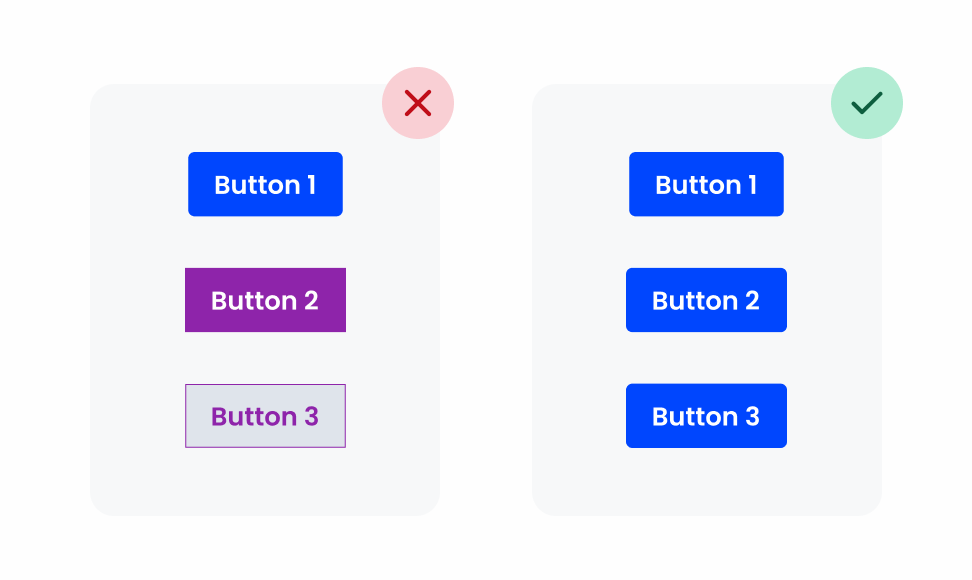 Consistency of button styles