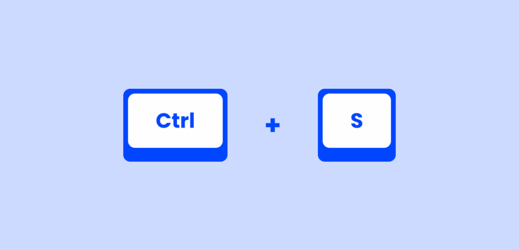 Example of a save shortcut