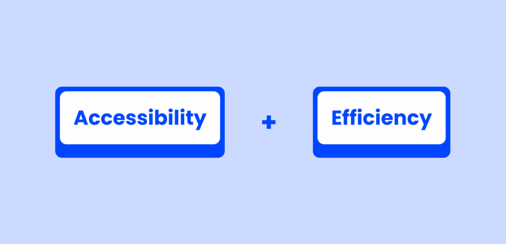 Accessibility plus Efficiency