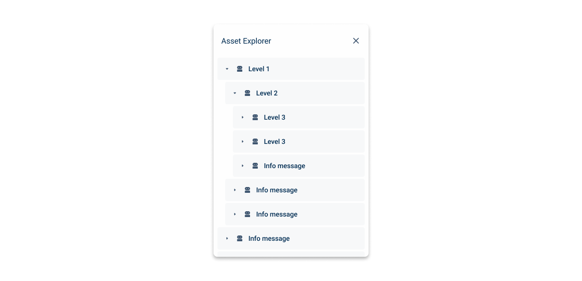 Small size flyout - Asset explorer