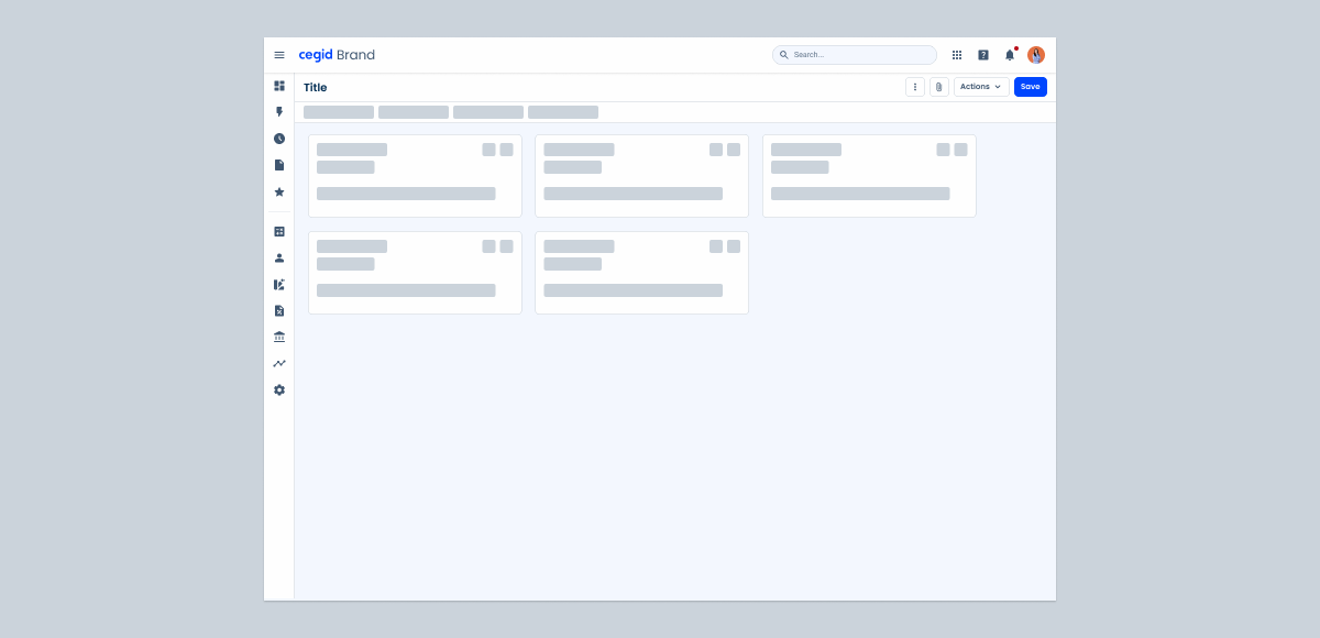 Skeleton applied to card page