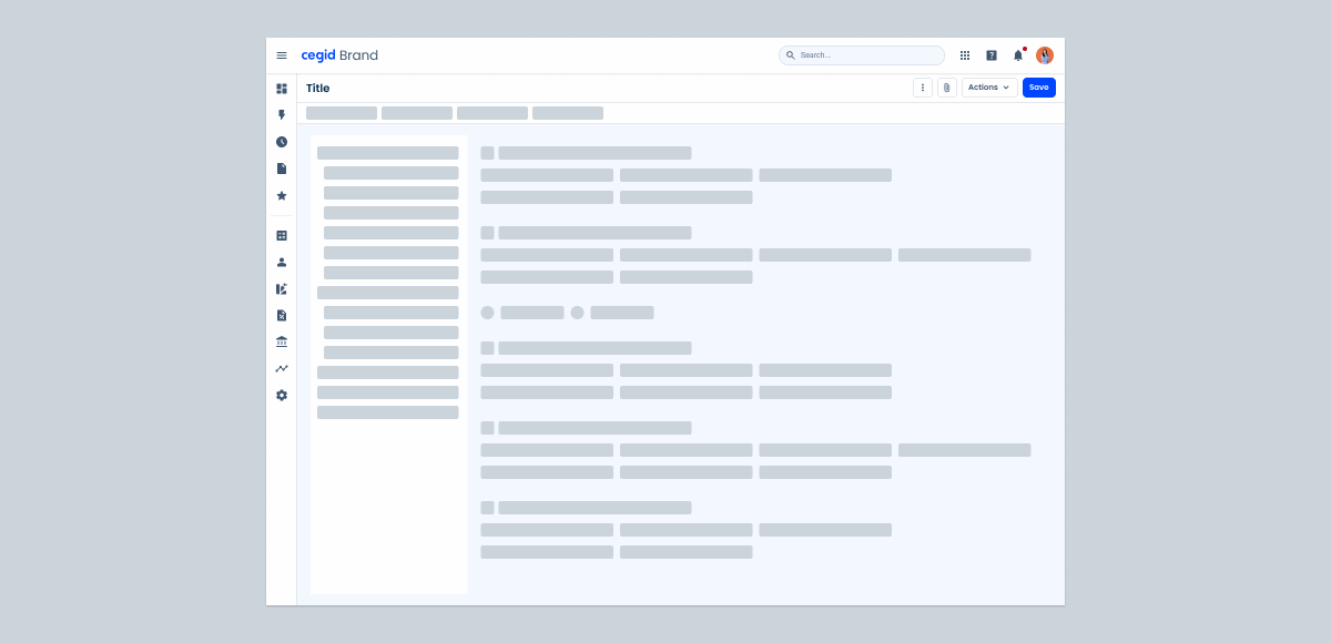 Skeleton applied to treeview page